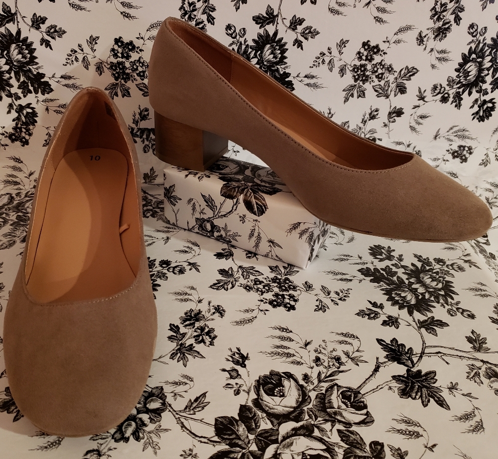 Taupe Suede Heels